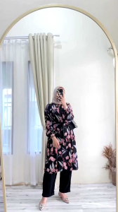 Setelan Tunik Rayon Diamond Motif Elegan