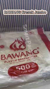 [ISI 1 PACK] BAWANG Kresek HD Trans Jumbo 40x65 / Kantong Plastik Transparan uk 40 / Merah 500gr