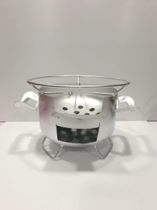 เตาถ่านหมูกระทะเตาปิ้งย่างเตาอั้งโล่เตาเหล็กขนาด30เซนติเมตรยกย้ายสะดวกพร้อมส่ง