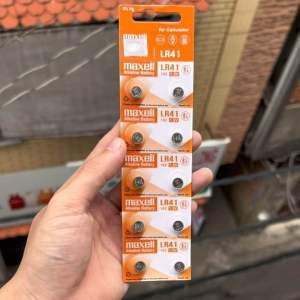 Vỉ 10 Viên Pin Cúc Áo Maxell LR41 (AG3) Nhật Bản 15V