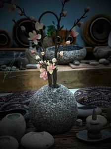 Lọ hoa đá cuội mua mẫu thật lọ cắm hoa decor design