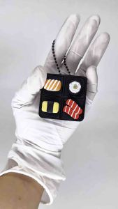 CLICK-ET! Bento Box Clicker Keychain by Slycelab 4Buttons 3D Printed Cute Food Fidget Toy Sushi