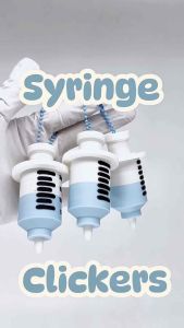 CLICK-ET! Syringe Clicker Keychain by Slycelab 3D Printed Cute Medical Fidget Toy for Stress Relief