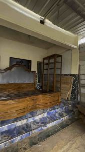 Dipan Sofa Tempat Tidur Sandaran Sofa Minimalis Kayu Jati Tua