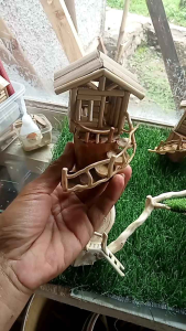 miniatur saung #hiasan aquarium