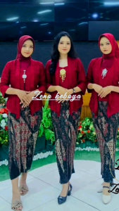 Kebaya Modern Wanita Kutubaru Brokat Kebaya Wisuda Setelan Kebaya Brokat Atasan Kebaya Wanita