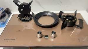 Bếp gas âm lật 10 đầu đốt Redhome 822 ( ngắt gas tự động  có hẹn giờ tự tắt bếp )