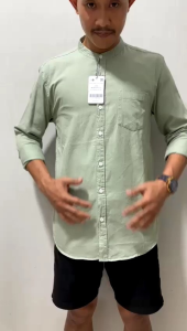 Kemeja Pria Shanghai Lengan Panjang Kekinian Import