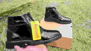 terbaru- sepatu PDH TNI-POLRI KULIT SAPI HITAM KILAP