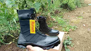 sepatu PDL militer boots model ninja.. TNI POLRI SECURITY SATPAM SATPOL kulit
