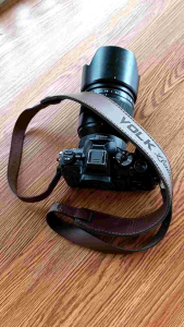 Strap kamera kulit vintage full sulam