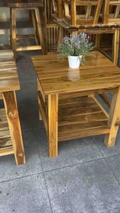 โต๊ะไม้สักแท้/โต๊ะวางตู้เย็นเล็ก(รับสั่งทำตามขนาดค่ะ)