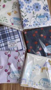 Handkerchief (Type1) Made in Japan 100% Cotton Doubled Sided with Extra Layers Japan Quality Soft Pretty Fabric (Type2) Good Quality Handkerchief 100% Cotton [SG Seller] Size 35x35cm Soft Smooth Fabric