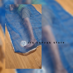 (52" x 78")Kulambo Blanket - Blue Mosquito Net - Indoor Use - Bedroom Scene