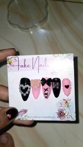 Kuku palsu murah | Kuku palsu 3D cute | Nail art | Press on nails | Kuku palsu + lem | Handmade