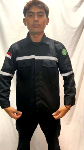 KEMEJA KERJA PROYEK SAFETY/LAS/BENGKEL/PABRIK/TAMBANG MURAH
