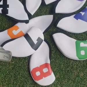 ฝาครอบชุดเหล็ก กำมะหยี่ยางยืด ใส่ได้ทุกเหล็ก Head cover iron golf set 10 Pcs.(ร้านส่งไว)