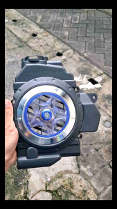 COVER TUTUP KIPAS RADIATOR VARIO 110 KARBU SET SPINNER BINTANG BIRU