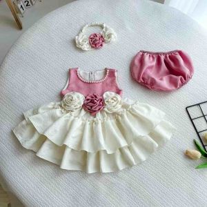 (3-18kg) Đầm Váy Lolita Bèo Tầng Cổ Ngọc NHÍM XÙ KIDS Cho Bé Gái 1 Tuổi Đến 4 Tuổi Chất Lụa V114