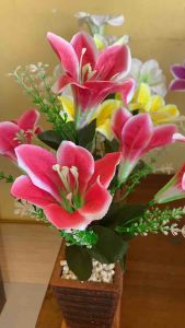 Bunga Lilly casablanca tinggi 40cm