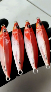 Metal jig koika full gid motif ikan asli  40 gr s/d 150 gr decal 3D GID menyala terang