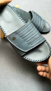 Dép nam quai ngang da bò đế đúc dẻo mỏng nhẹ may viền chắc chắn quai bản xé dán rời tăng chỉnh size tiện lợi DT21