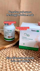 Suplemen peninggi badan anak dan remaja - Calcium for children dan Zinc capsules - usia 1 hingga 12 tahun