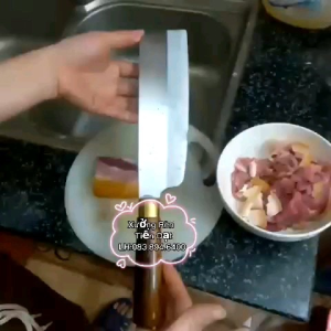 Dao thái thịt chất thép TRẮNG NHẬT chống rỉ sắc bén dáng đẹp kích cỡ vừa vặn dễ dùng