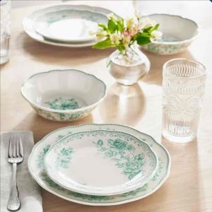 The Pioneer Woman 12-Piece Stoneware Dinnerware Set Agatha Green