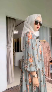 Gamis Rayon Terbaru 2024 Bahan Diamond Busui Kancing Depan Elegan Simple Mewah