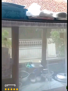 Gorden Serut Buat Etalase warteg Lebar 150 cm Tinggi 1 meter Vitrase Putih polos transparan
