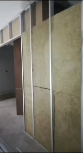 Partisi Gypsum 9 mm 2 sisi + Rangka Bajaringan C75 055 ketebalan partisi -+10 cm