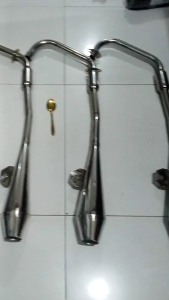 V5 BULLET PIPE FOR KEEWAY CAFE RACER 152 WITH RESONATOR AND SILENCER