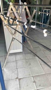 Jemuran Stainless Steel Jemuran Pakaian Baju Tebal Kokoh Kuat Hollo Kotak