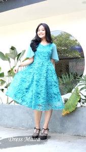 Dress Brukat Maira Seruty Payet 2024 cocok untuk Acara NATALAN dan Acara Lainnya