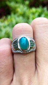 Cincin Batu Bacan Alami (Natural High Quality)