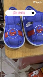 Dép Tập Đi Oto Dạ Quang Có Kèn Size 19-24 Chất Vải Kaki Đế Cao Su Chống Trượt Đường May chắc Chắn Mũi Hở Thoáng Khí.