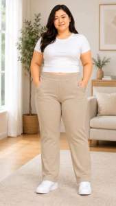 Oversize Slacks jegging ceo pants ladies trouser womenswear (fit XL-4XL) 2pockets
