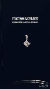 Mặt dây chuyền kim cương moissanite 4.0ly kiểm định GRA bạc ý 925 xi bạch kim vàng trắng PHONG LUXURY JEWELRY