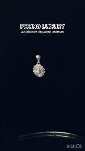 Mặt dây chuyền kim cương moissanite 4.0ly kiểm định GRA bạc ý 925 xi bạch kim vàng trắng PHONG LUXURY JEWELRY