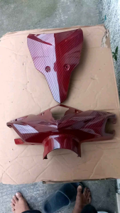 Batok Depan & Dada Dasi Depan Vario Techno 125 Karbon Candytone Merah