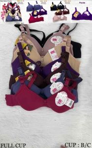 ￼[READY STOCK]  128# NON-WIRED 36-50 SIMPLE FULL CUP BRA / BAJU DALAM 36-50