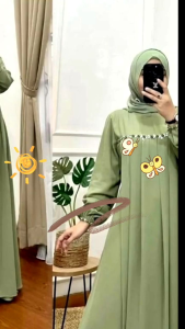 Gamis wanita dewasa /Tamara maxi Dress cringkel airflow terbaru kekinian