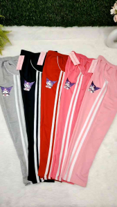 Kids Girl Long Pants Cartoon Kuromi Cotton Pants /Seluar Panjang Budak Perempuan Bercorak Kuromi & Hello Kitty Kain Lembut Selesa Pakai Kain Kapas