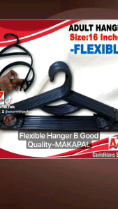 Flexible Hanger Black 12 pcs - Elegant Good Quality