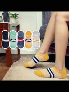 Men And Women Invisible Cotton Foot Cover With Silicon Anti-slip Sole Foot Socks Quality AS-420