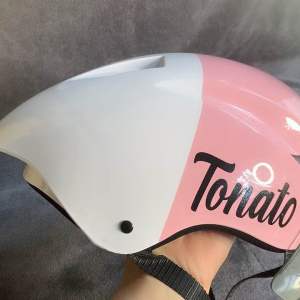 Nón bảo hiểm thể thao 2 màu hồng trắng Poc Tonato kèm kính {Màu Mới }