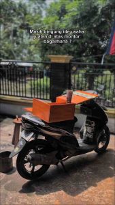 Box kopi keliling montor untuk jualan di atas montor bahan kayu kualitas terbaik