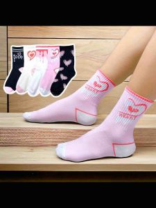 1 Pair Women’s Korean Japan Style Mid-calf Socks Cotton Iconic Socks Quality AS-101