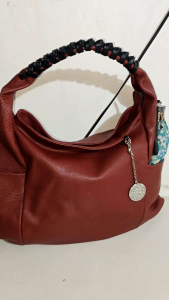 Preloved Delicato France Maroon Hobo BagGenuine Leather Bag
